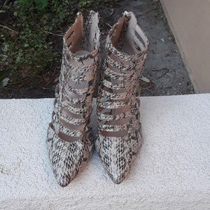 Snake print heels